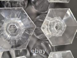 6 verres cristal signé Saint Louis style Baccarat Harcourt H 8.8 cm lot n°1