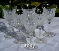 6 verres en cristal Saint Louis modèle Tommy prix de 6 verres haut 17,2 signés