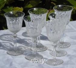 6 verres en cristal Saint Louis modèle Tommy prix de 6 verres haut 17,2 signés