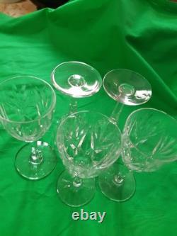 6 verres en cristal de Saint Louis modèle Chantilly H 14 cm