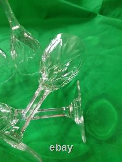 6 verres en cristal de Saint Louis modèle Chantilly H 14 cm