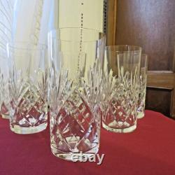 6 verres orangeade en cristal de saint louis modèle chantilly signé H 13,8 cm