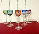 6 Verres Roemer De 6 Couleurs En Cristal De Saint Louis Modèle Tivoli H 19,8 Cm