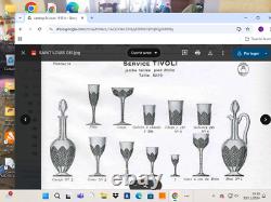 6 verres roemer de 6 couleurs en cristal de saint louis modèle Tivoli H 19,8 cm