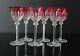 6 Verres Rouge à Vin En Cristal De Saint Louis Modèle Tommy H 19,5 Cm Signé