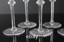 6 verres rouge à vin en cristal de Saint louis modèle Tommy H 19,5 cm signé
