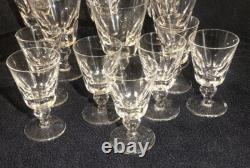 7 Verres À Vin Cristal Saint Louis Modèle Jersey Signé