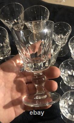 7 Verres À Vin Cristal Saint Louis Modèle Jersey Signé