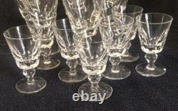 7 Verres À Vin Cristal Saint Louis Modèle Jersey Signé