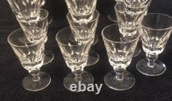 7 Verres À Vin Cristal Saint Louis Modèle Jersey Signé