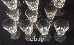 7 Verres À Vin Cristal Saint Louis Modèle Jersey Signé