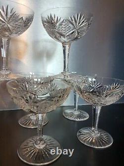 7 coupes à champagne en cristal de Saint Louis modèle FLORENCE old crystal cup