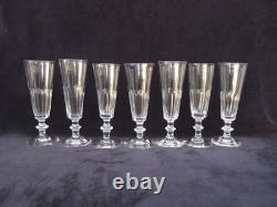 7 flutes à Champagne en cristal St Louis Modèle Caton