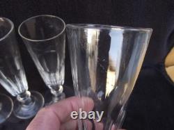 7 flutes à Champagne en cristal St Louis Modèle Caton