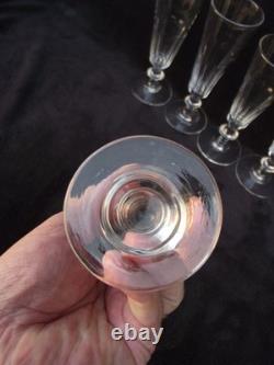 7 flutes à Champagne en cristal St Louis Modèle Caton