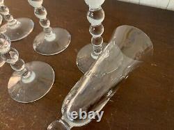 7 flûtes à champagne modèle Bubble en cristal de Saint Louis (prix à la pièce)