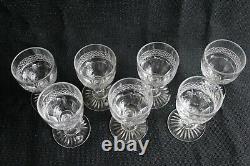7 verres à apéritif/porto en cristal taillé Saint Louis modèle Trianon H 9.8 cm