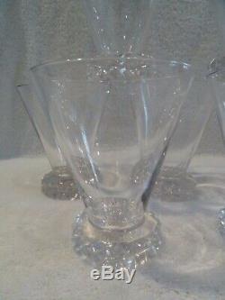 7 verres à eau 20cl cristal de saint louis Diamants (crystal water glasses) jl