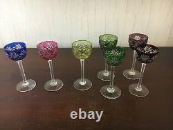 7 verres à liqueur en cristal de Saint Louis (prix à la pièce)