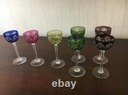 7 verres à liqueur en cristal de Saint Louis (prix à la pièce)