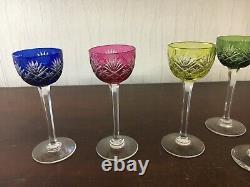 7 verres à liqueur en cristal de Saint Louis (prix à la pièce)