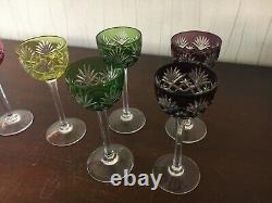 7 verres à liqueur en cristal de Saint Louis (prix à la pièce)