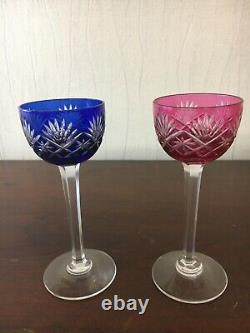 7 verres à liqueur en cristal de Saint Louis (prix à la pièce)