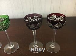 7 verres à liqueur en cristal de Saint Louis (prix à la pièce)