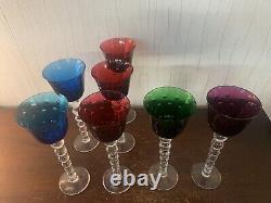 7 verres à vin Roemer Bubble en cristal de Saint Louis (prix à la pièce)modèle10