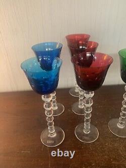 7 verres à vin Roemer Bubble en cristal de Saint Louis (prix à la pièce)modèle10