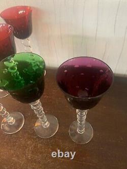 7 verres à vin Roemer Bubble en cristal de Saint Louis (prix à la pièce)modèle10