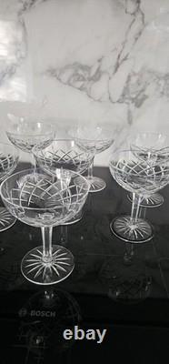 8 Coupes A Champagne En Cristal De Saint Louis Xix Eme