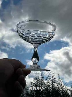 8 Coupes à champagne en cristal Baccarat, Saint louis, autres Style écaille