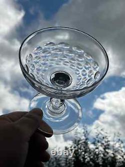 8 Coupes à champagne en cristal Baccarat, Saint louis, autres Style écaille