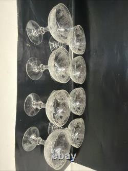 8 Coupes à champagne en cristal saint louis- Art nouveau