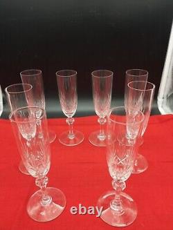 8 Flûtes À Champagne Cristal Saint Louis Dans Le Goût Massenet C3