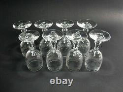 8 VERRES A PIED CRISTAL BACCARAT St LOUIS CLICHY VAL St LAMBERT GLASS CRYSTAL