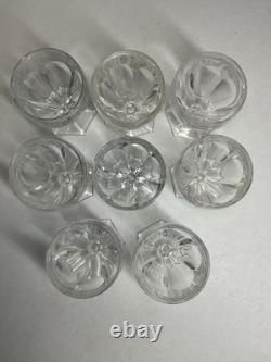 8 Verres À Cognac Art Déco Cristal Taillé Baccarat Bourbon Saint Louis Poincaré