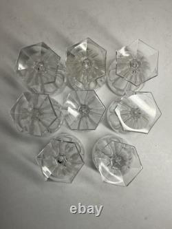 8 Verres À Cognac Art Déco Cristal Taillé Baccarat Bourbon Saint Louis Poincaré
