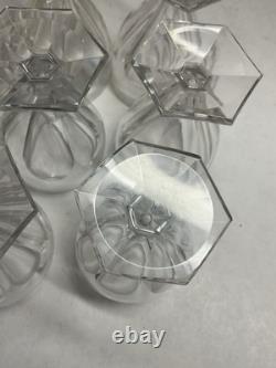 8 Verres À Cognac Art Déco Cristal Taillé Baccarat Bourbon Saint Louis Poincaré