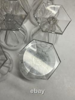 8 Verres À Cognac Art Déco Cristal Taillé Baccarat Bourbon Saint Louis Poincaré