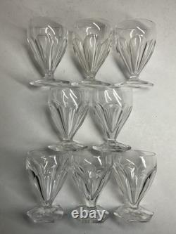8 Verres À Cognac Art Déco Cristal Taillé Baccarat Bourbon Saint Louis Poincaré