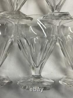 8 Verres À Cognac Art Déco Cristal Taillé Baccarat Bourbon Saint Louis Poincaré
