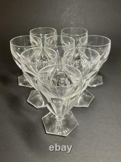8 Verres À Cognac Art Déco Cristal Taillé Baccarat Bourbon Saint Louis Poincaré
