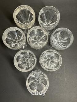 8 Verres À Cognac Art Déco Cristal Taillé Baccarat Bourbon Saint Louis Poincaré
