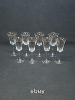 8 Verres A Pied En Cristal Fin A Porto ou liqueur Baccarat / Saint Louis