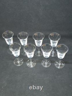 8 Verres A Pied En Cristal Fin A Porto ou liqueur Baccarat / Saint Louis