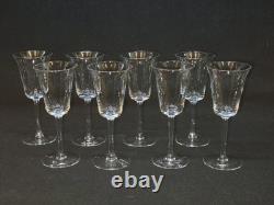 8 Verres A Pied En Cristal Fin A Porto ou liqueur Baccarat / Saint Louis