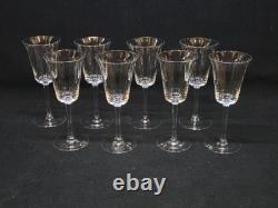 8 Verres A Pied En Cristal Fin A Porto ou liqueur Baccarat / Saint Louis