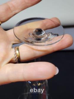 8 Verres A Pied En Cristal Fin A Porto ou liqueur Baccarat / Saint Louis